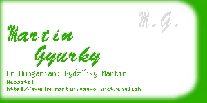 martin gyurky business card